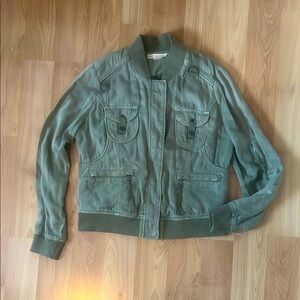 Olive Green Women's Bomber Jacket
